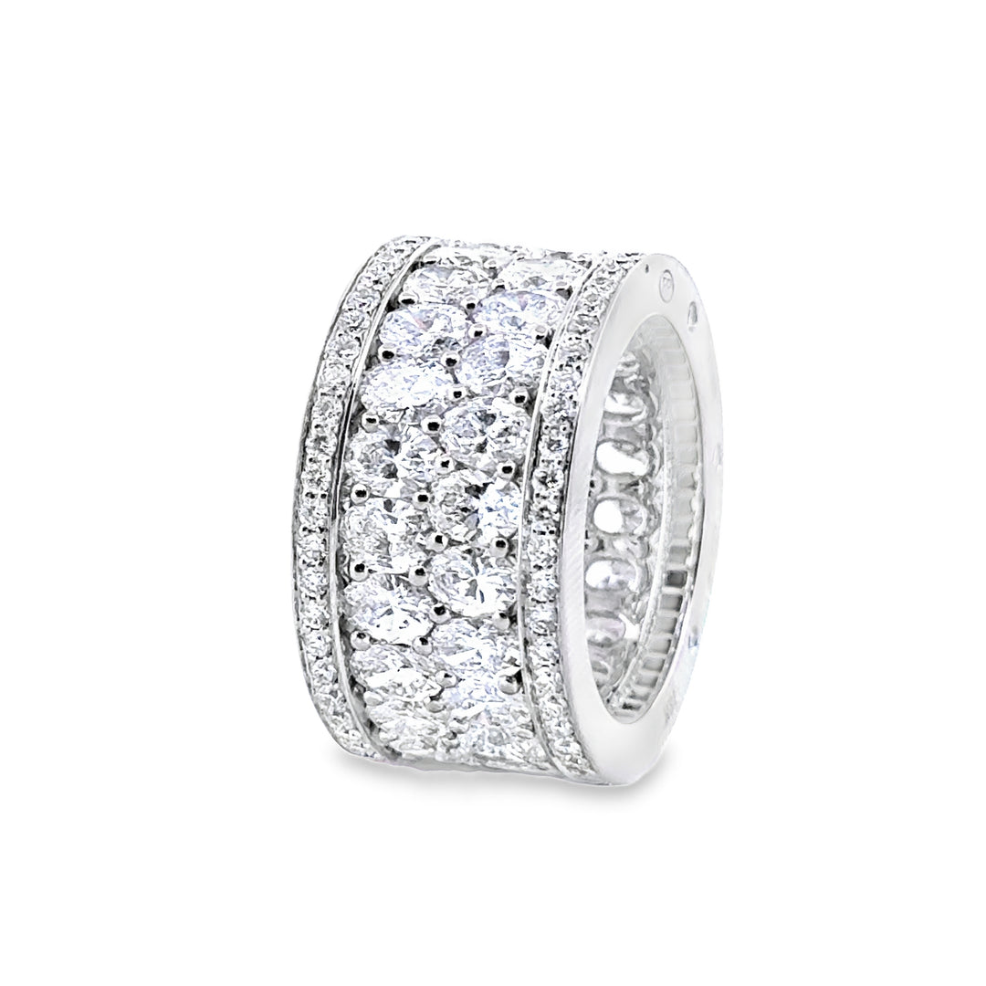 Robert Procop 7.35 CT Diamond American Glamour Eternity Ring in 18K White Gold