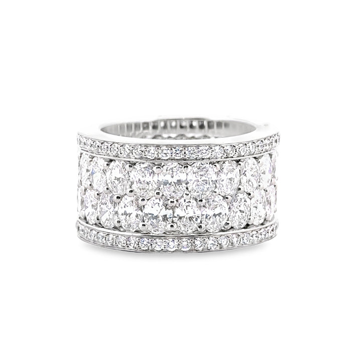 Robert Procop 7.35 CT Diamond American Glamour Eternity Ring in 18K White Gold