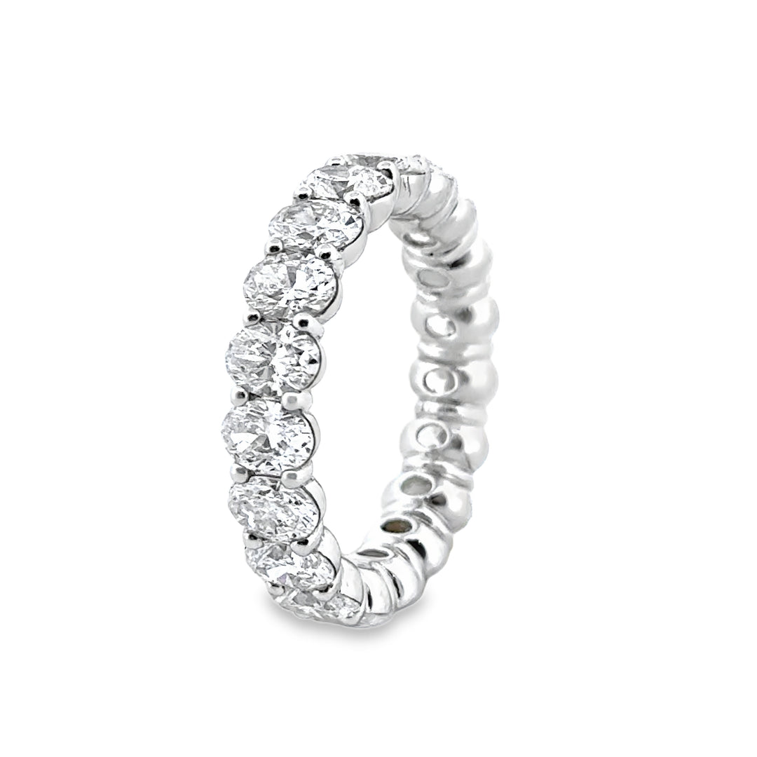 4.50 CTW Oval Diamond 14K White Gold Eternity Band