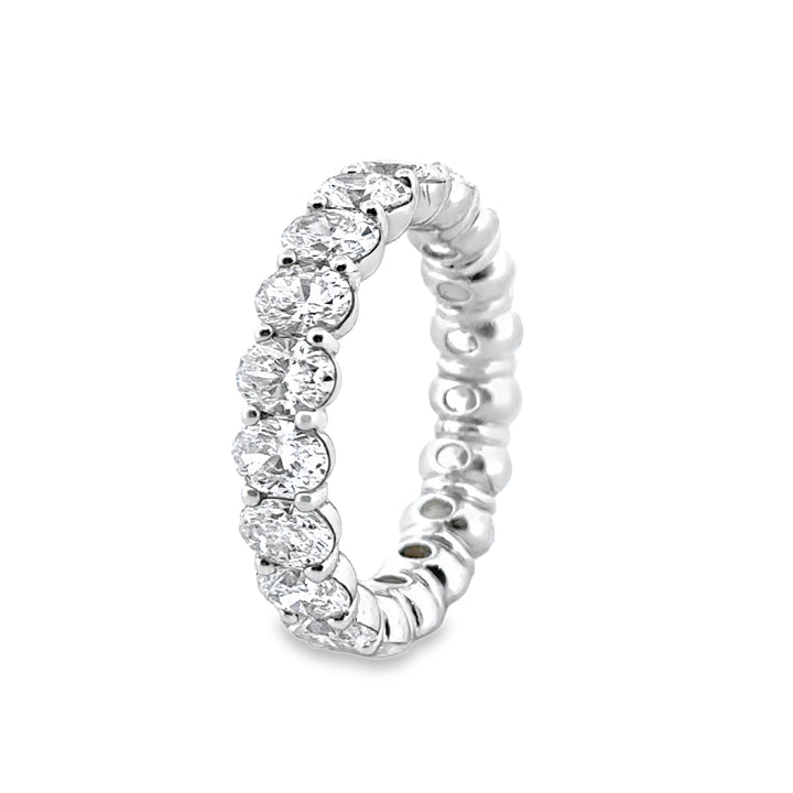 4.50 CTW Oval Diamond 14K White Gold Eternity Band
