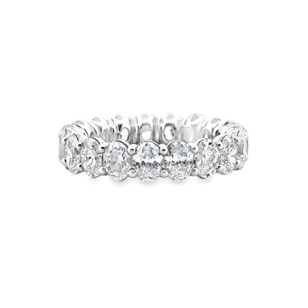 4.50 CTW Oval Diamond 14K White Gold Eternity Band