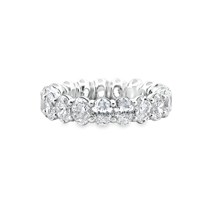 4.50 CTW Oval Diamond 14K White Gold Eternity Band