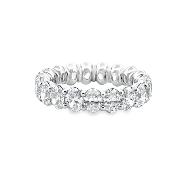 4.50 CTW Oval Diamond 14K White Gold Eternity Band