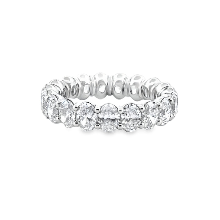 4.50 CTW Oval Diamond 14K White Gold Eternity Band