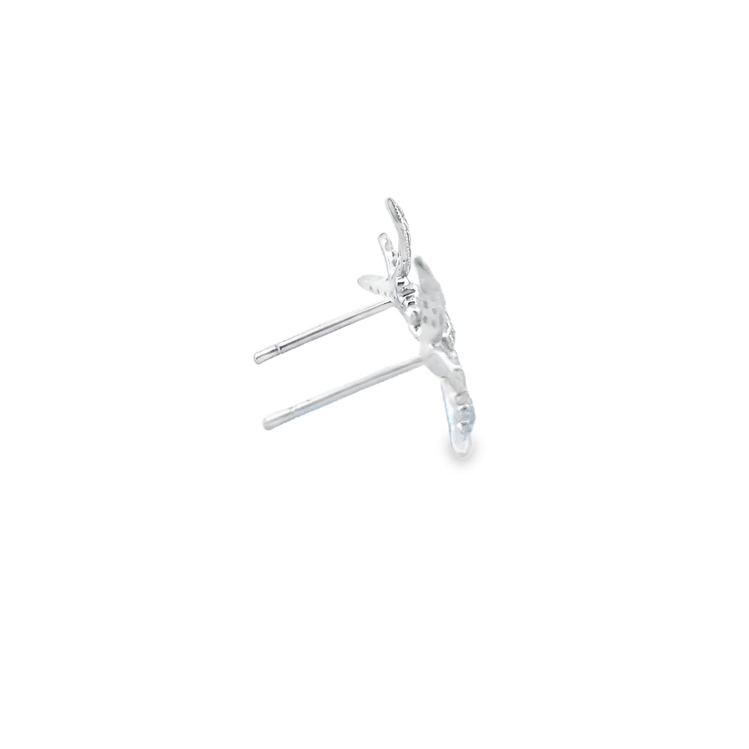 0.34 CTW Diamond Platinum Dragonfly Earrings – 14mm