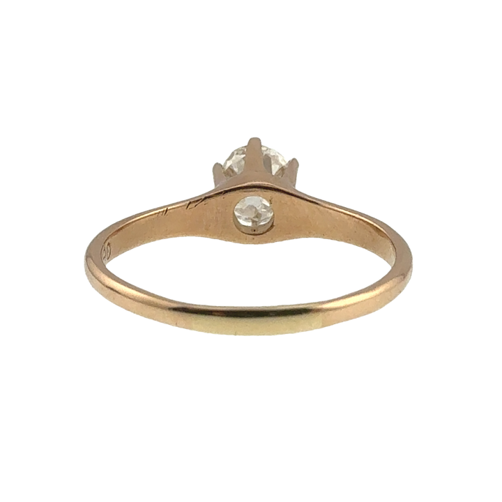 0.79 CT Edwardian Old Mine Cut Diamond Engagement Ring