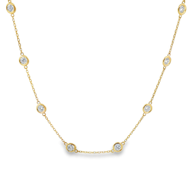 3.00 CTW Diamond by the Inch Chain Necklace in 14K Yellow Gold