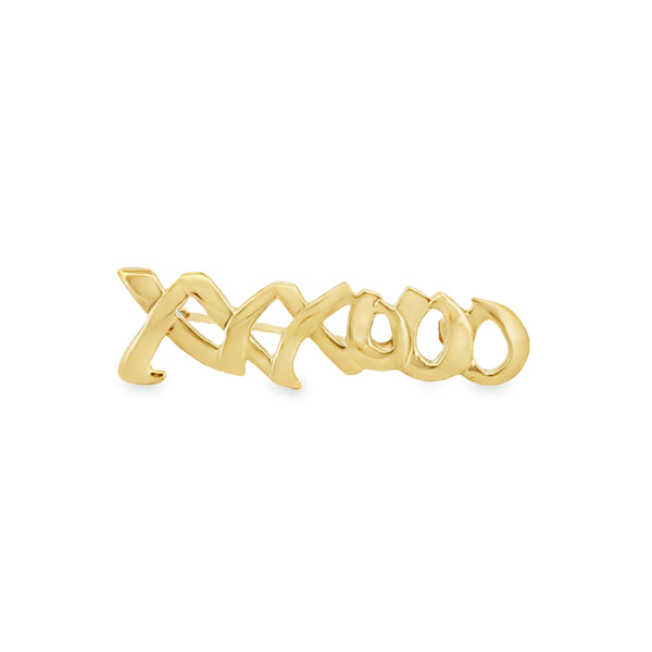 Pre-Owned Tiffany & Co. XOXO Brooch Pin in 18K Yellow Gold