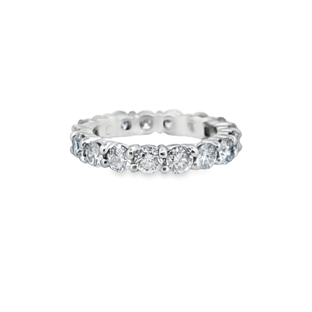 3.40 CTW Round Brilliant Diamond Eternity Band in Platinum