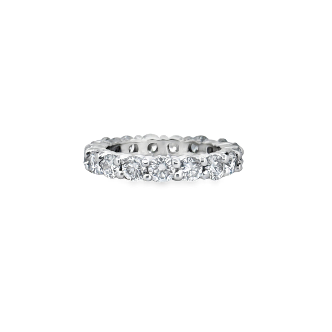 3.40 CTW Round Brilliant Diamond Eternity Band in Platinum
