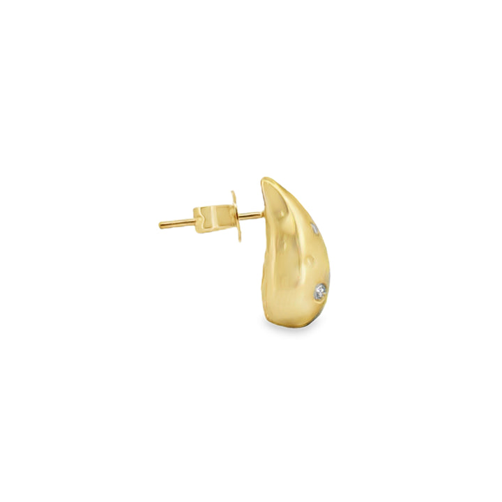 Doves 0.28 CTW Diamond 18K Yellow Gold Teardrop Earrings