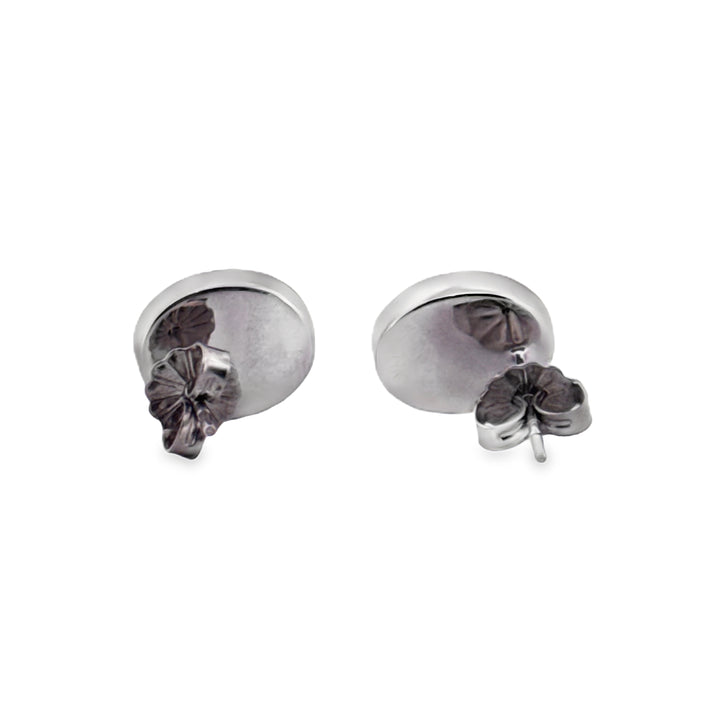 2.70 CTW Ethiopian Opal 14K White Gold Oval Stud Earrings – 9 x 7mm