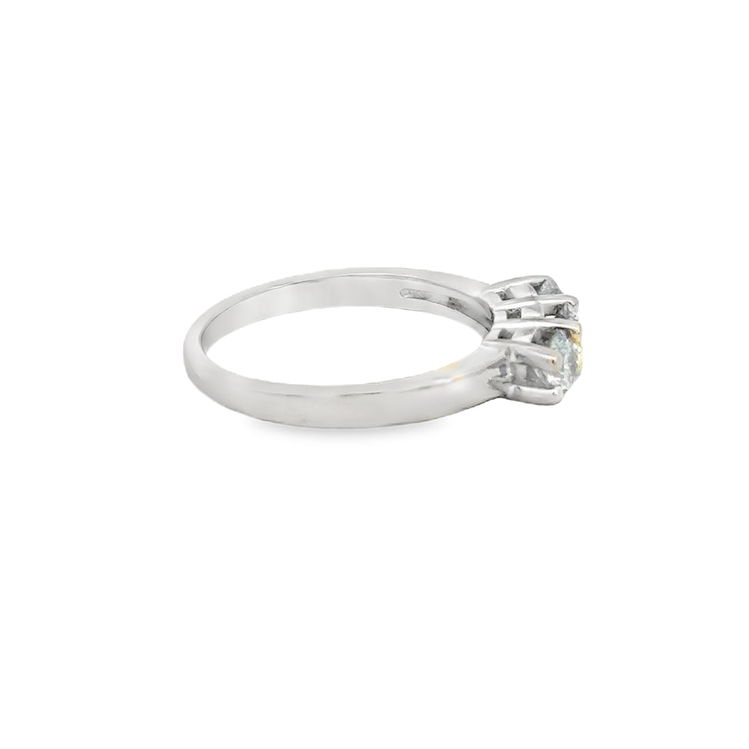 0.75 CTW Diamond Three-Stone 14K White Gold Ring