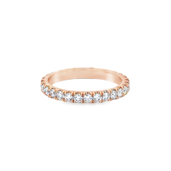 0.75 CTW Diamond 18K Rose Gold Wedding Band