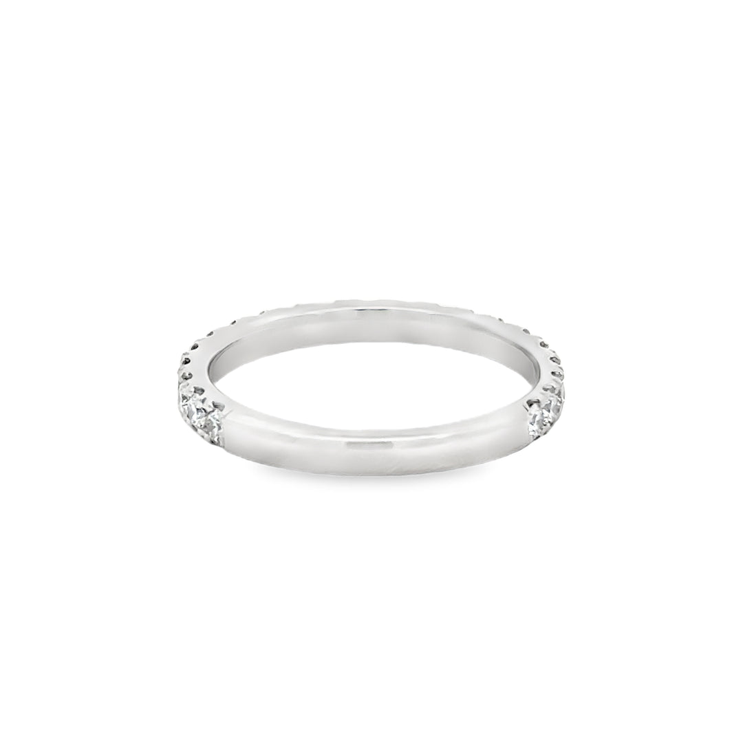 0.63 CTW Diamond Wedding Band in White Gold – Size 5 3/4