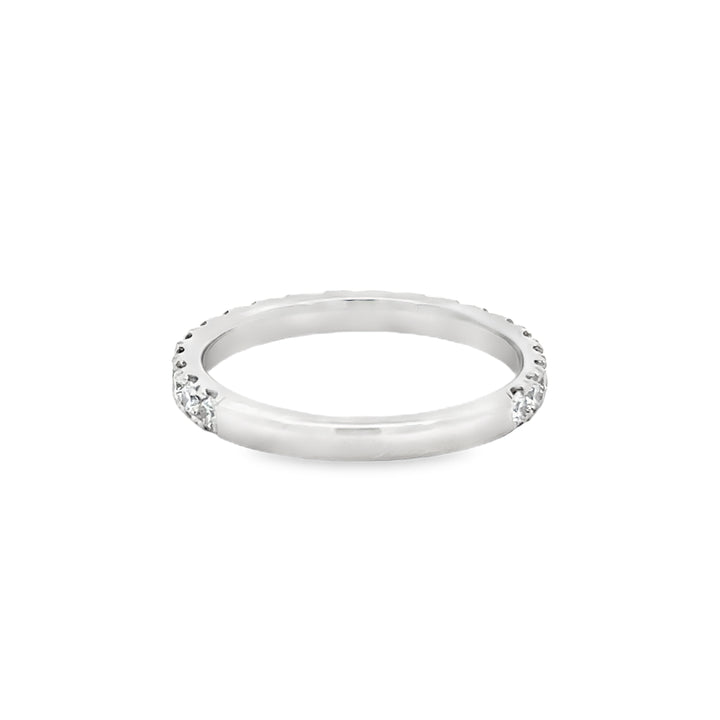 0.63 CTW Diamond Wedding Band in White Gold – Size 5 3/4
