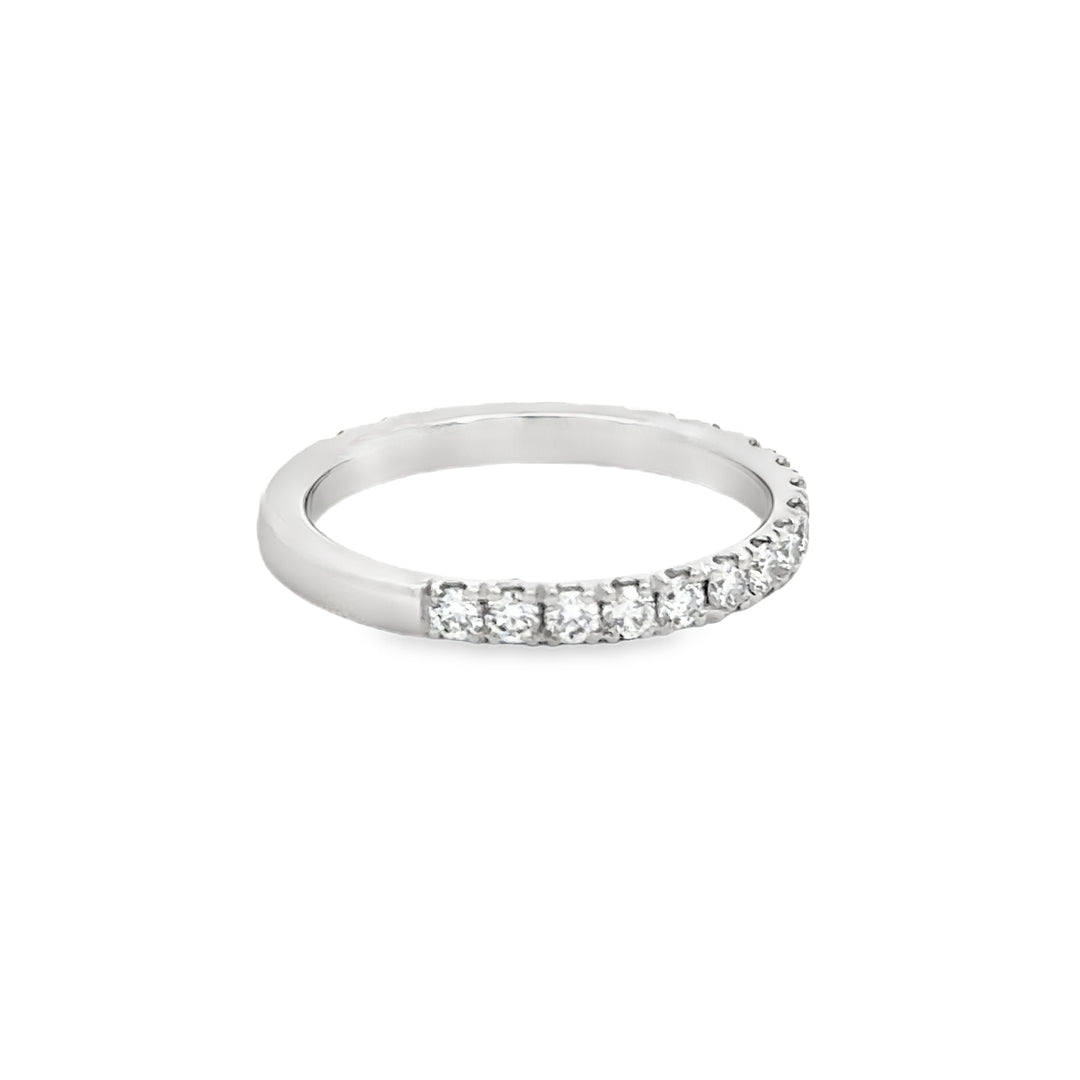 0.63 CTW Diamond Wedding Band in White Gold – Size 5 3/4