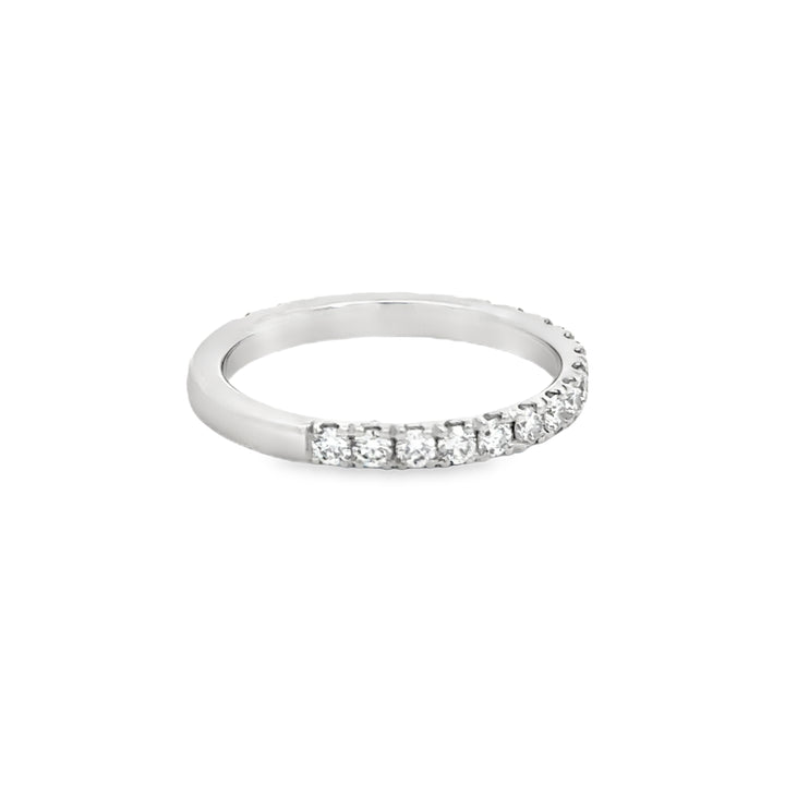 0.63 CTW Diamond Wedding Band in White Gold – Size 5 3/4