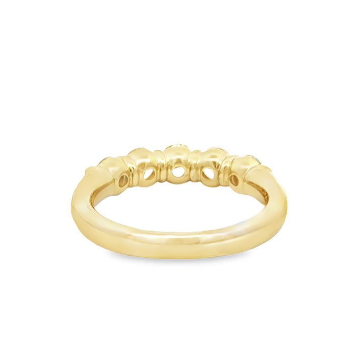 1.22 CTW Diamond 5-Stone Ring in 14K Yellow Gold – Size 6.5