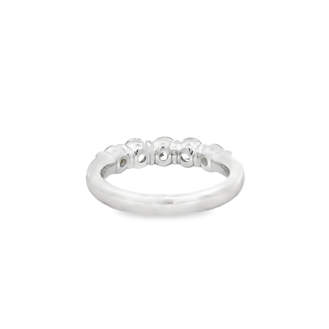 1.23 CTW Diamond Wedding Band in 14K White Gold – Size 6.5