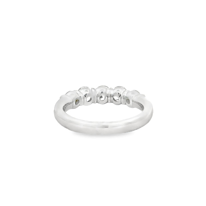 1.23 CTW Diamond Wedding Band in 14K White Gold – Size 6.5