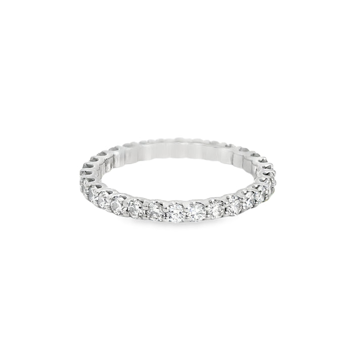 0.90 CTW Diamond 14K White Gold Eternity Band Ring