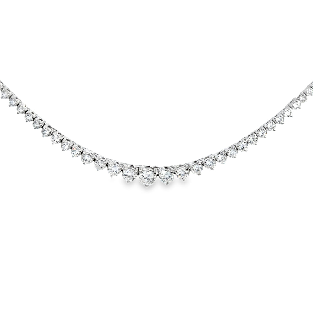 6.83 CTW Diamond 14K White Gold Graduated Tennis Necklace