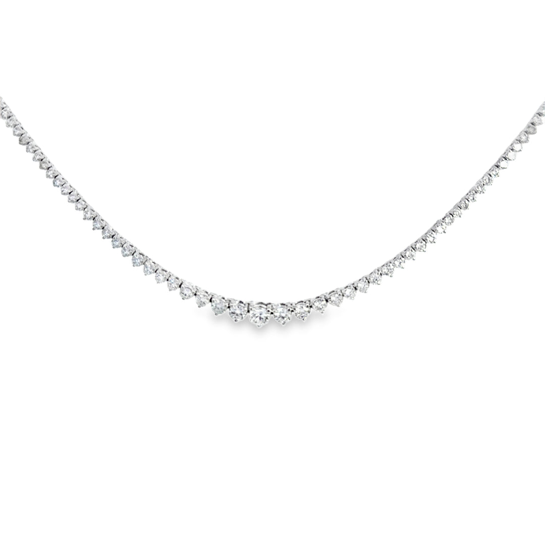 6.83 CTW Diamond 14K White Gold Graduated Tennis Necklace