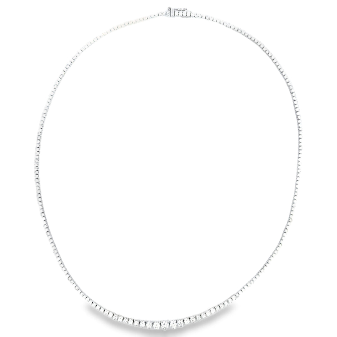 6.83 CTW Diamond 14K White Gold Graduated Tennis Necklace