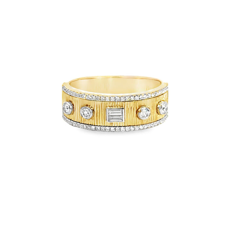 0.34 CTW Multi-Shape Diamond 14K Yellow Gold Band Ring