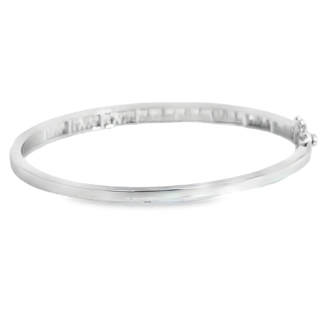 1.75 CTW Baguette and Round Diamond Bracelet in 14K White Gold