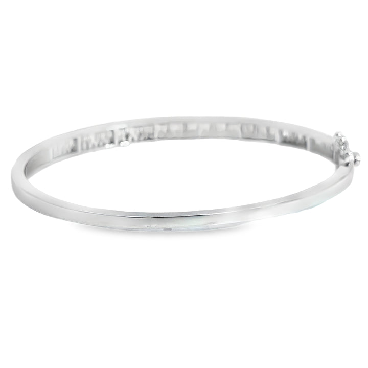 1.75 CTW Baguette and Round Diamond Bracelet in 14K White Gold