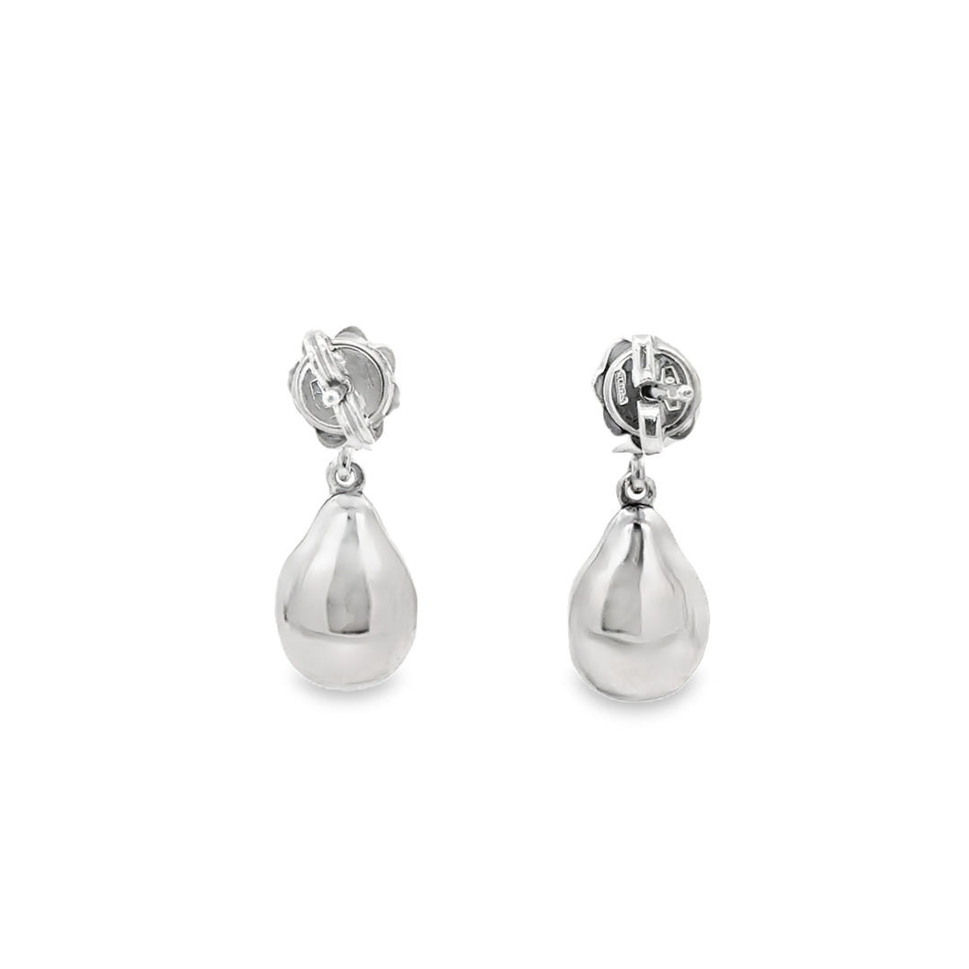 Aaron Basha 0.30 CTW Diamond Ladybug Earrings in 18K White Gold with Pink & Turquoise Enamel