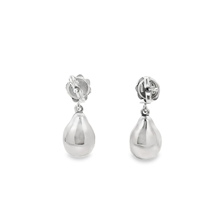 Aaron Basha 0.30 CTW Diamond Ladybug Earrings in 18K White Gold with Pink & Turquoise Enamel