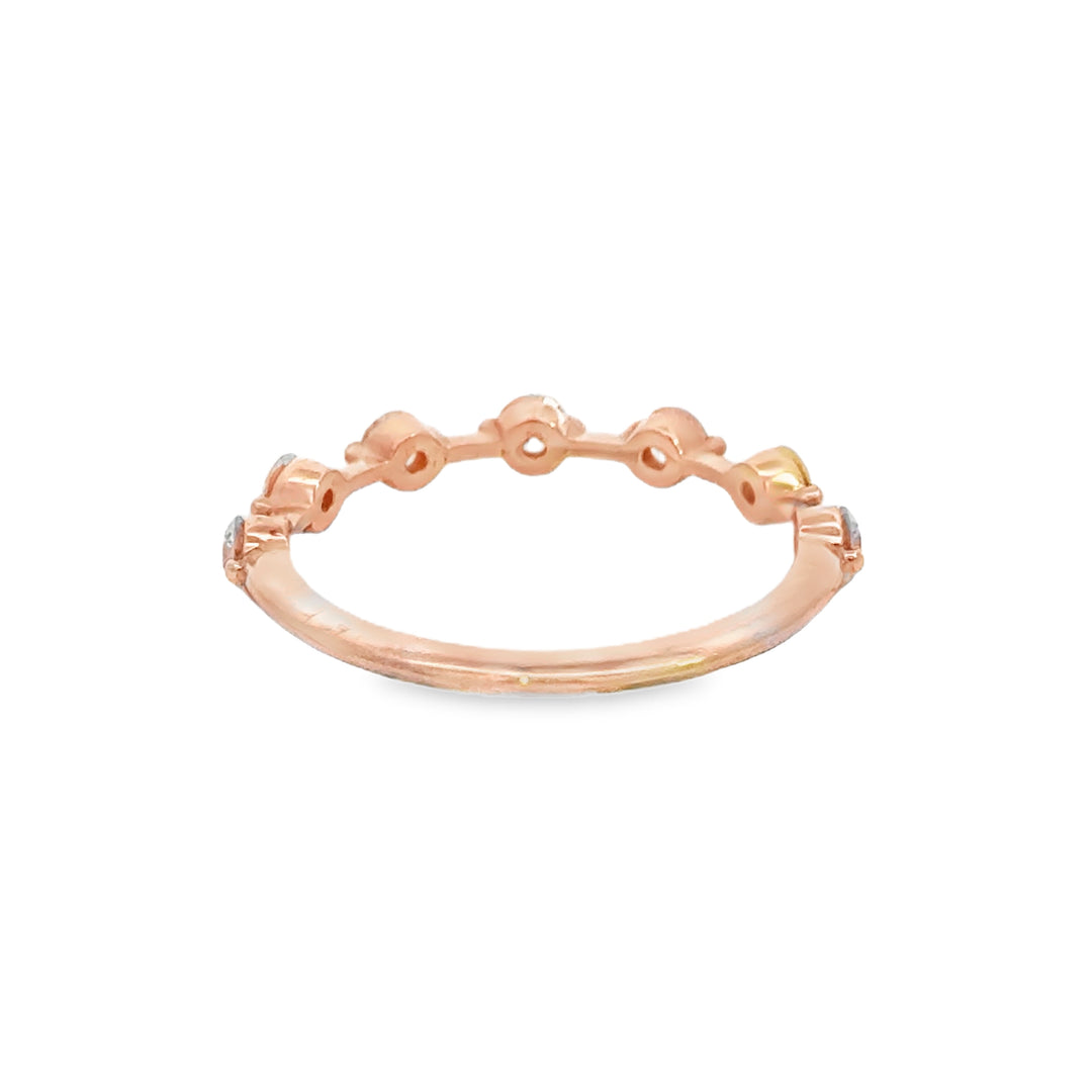 0.50 CTW Diamond 14K Rose Gold Spaced Band – 2.5mm