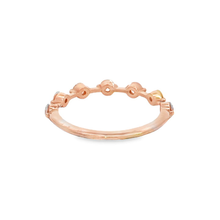 0.50 CTW Diamond 14K Rose Gold Spaced Band – 2.5mm