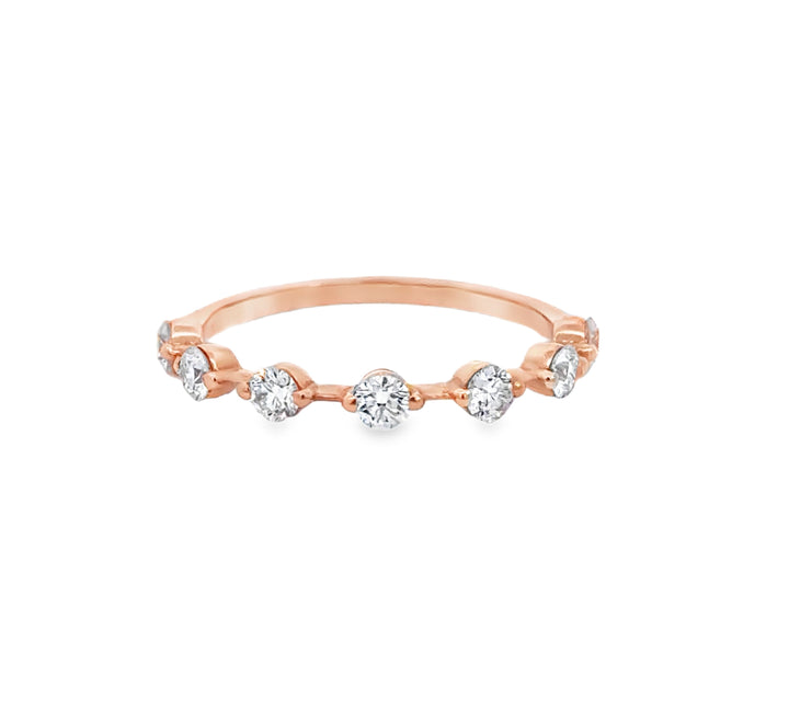 0.50 CTW Diamond 14K Rose Gold Spaced Band – 2.5mm