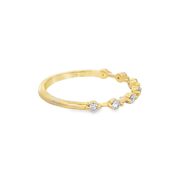 0.17 CTW Diamond 14K Yellow Gold Spaced Band – 2mm