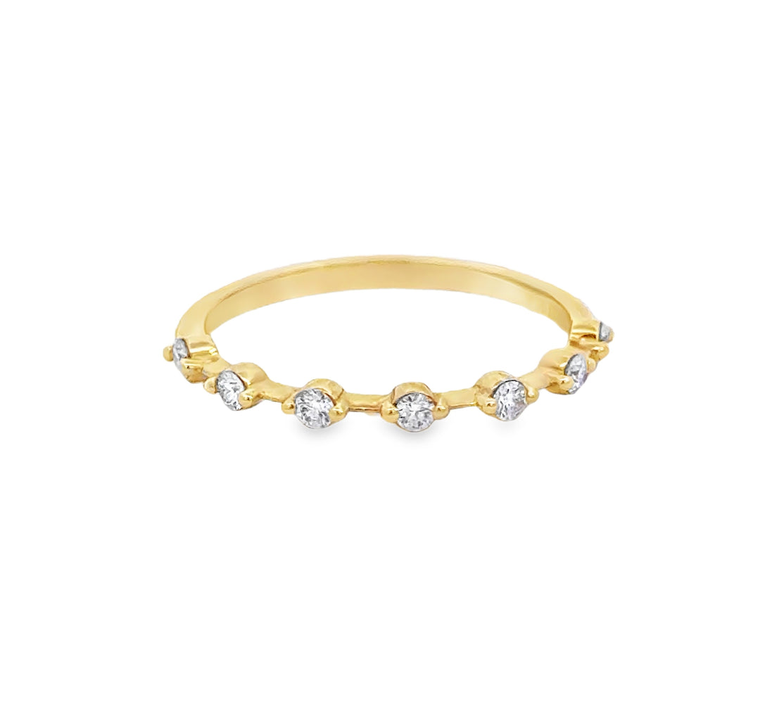 0.17 CTW Diamond 14K Yellow Gold Spaced Band – 2mm