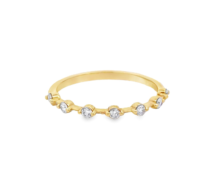 0.17 CTW Diamond 14K Yellow Gold Spaced Band – 2mm