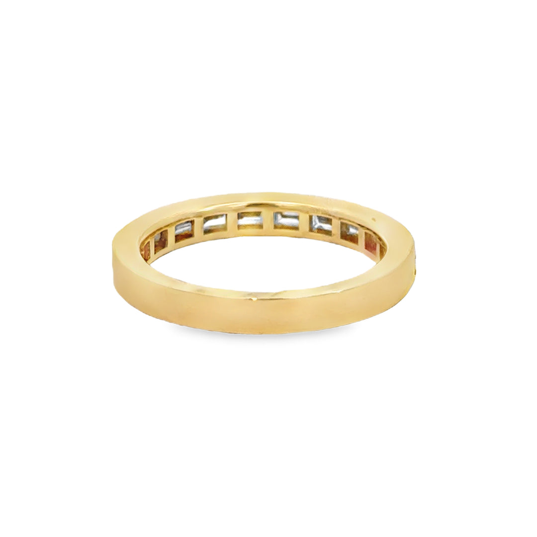 1.04 CTW Baguette Diamond 18K Yellow Gold Band – 3mm