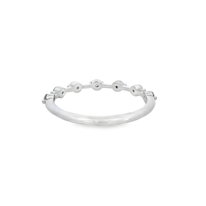 0.17 CTW Diamond 18K White Gold Wedding Band – 2mm