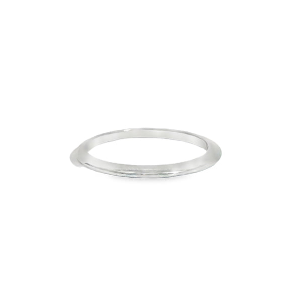 18K White Gold Knife Edge Wedding Band – Wm. Harold Collection – 1.6mm