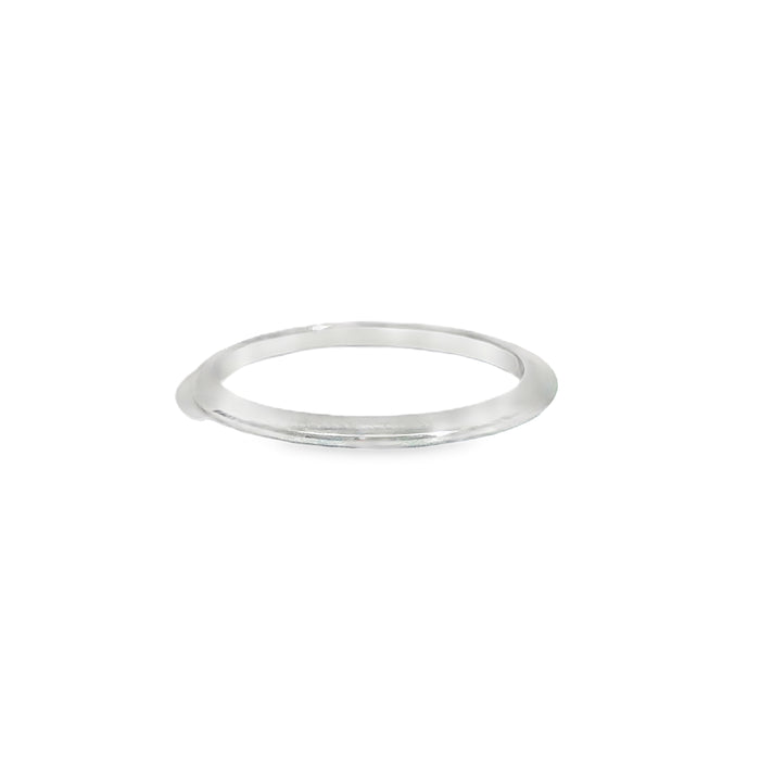18K White Gold Knife Edge Wedding Band – Wm. Harold Collection – 1.6mm