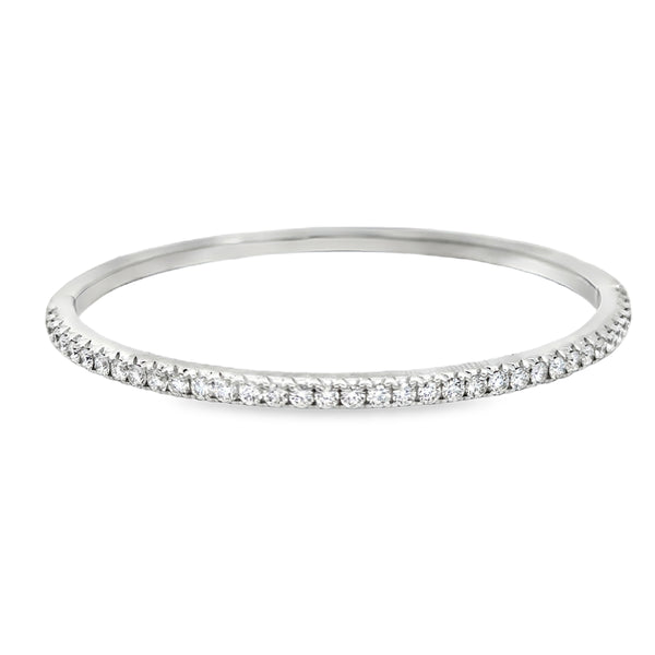1.72 CTW Diamond 14K White Gold Bangle Bracelet