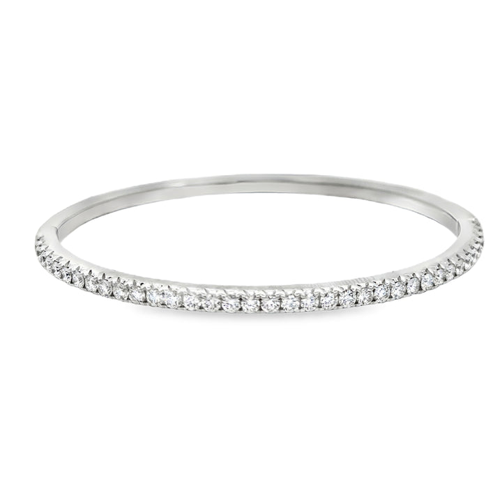 1.72 CTW Diamond 14K White Gold Bangle Bracelet