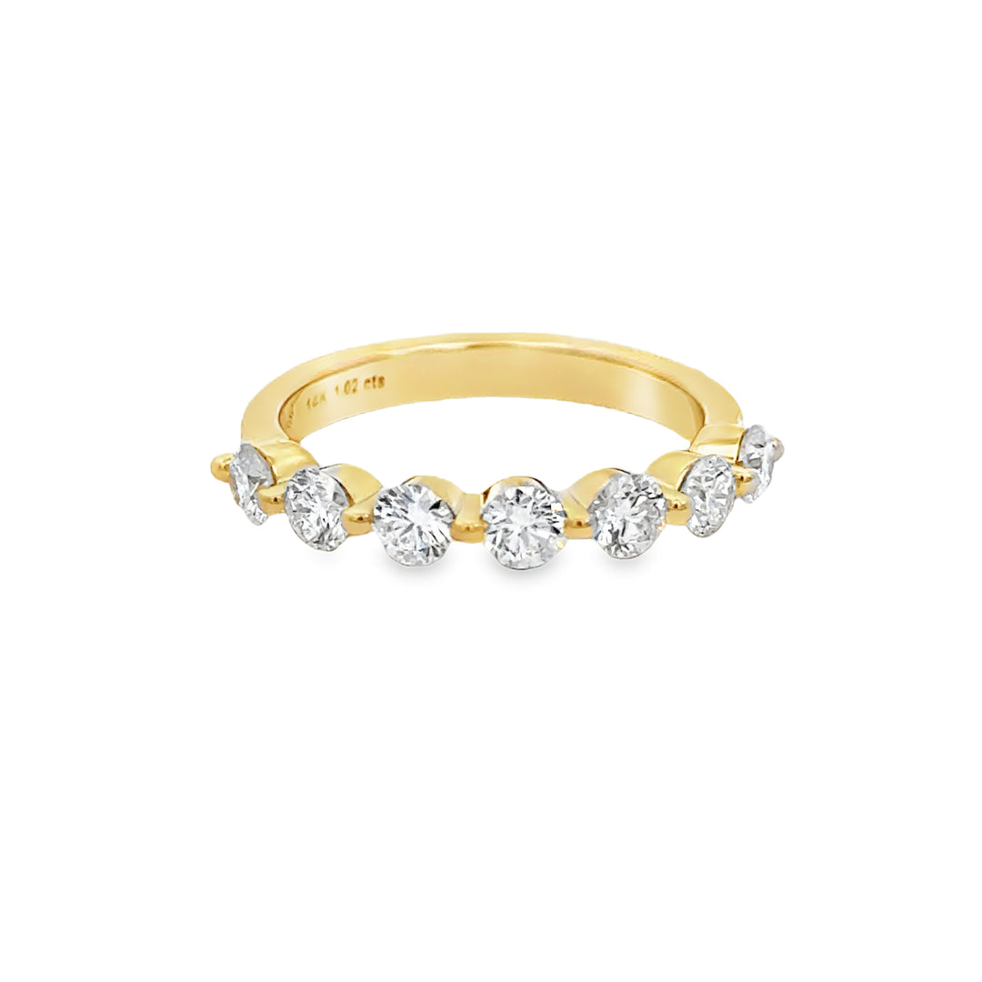 1.02 CTW Diamond 14K Yellow Gold Shared Prong Band