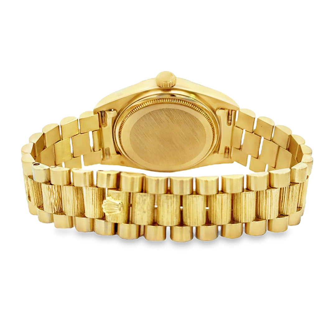 Pre-Owned 1978 Rolex Day-Date President 18K Yellow Gold Watch with Custom Diamond Dial