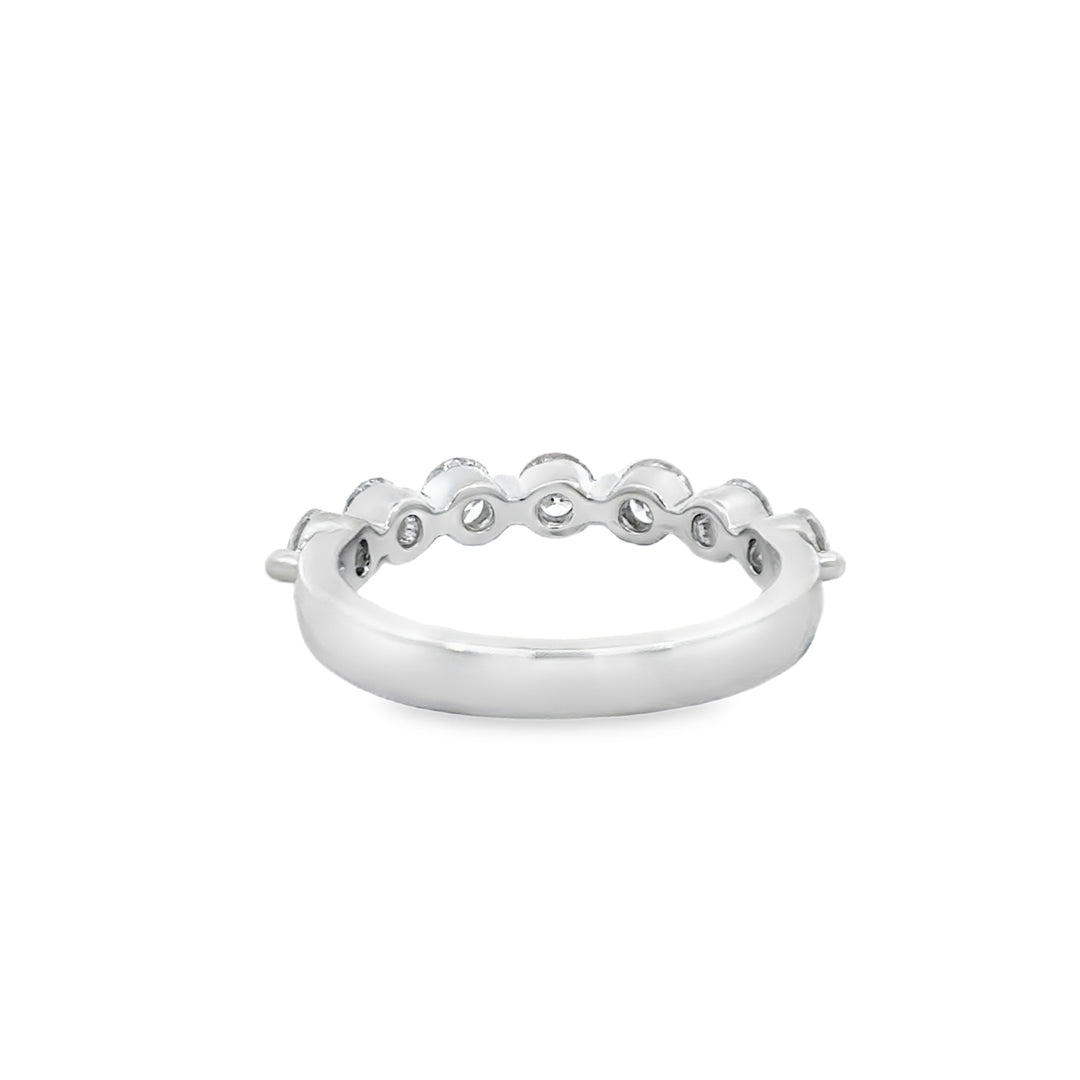 1.01 CTW Diamond 14K White Gold Wedding Band Ring