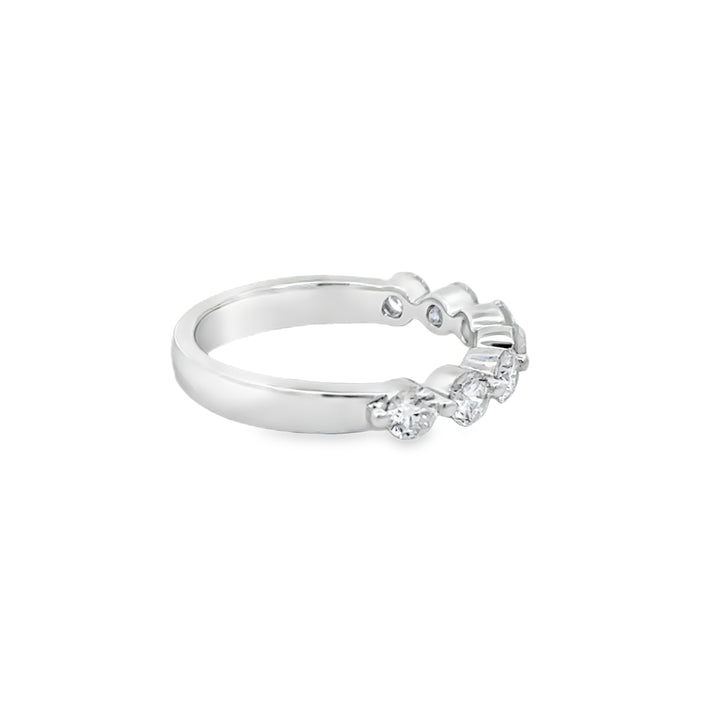 1.01 CTW Diamond 14K White Gold Wedding Band Ring